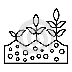 Plants soil icon, outline style