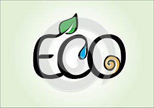 Plants, water and sun power eco symbol