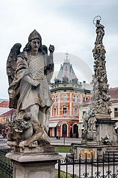 Plaketový stĺp v Košiciach na Slovensku