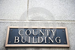 Plaque on County Building