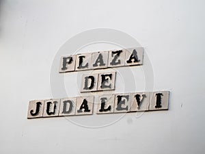 Plaque honoring Juda Levi in Cordoba, Spain, Espana photo