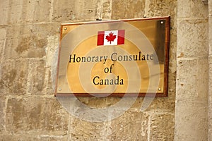 Canada`s consulate in Valletta, Malta