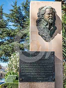 Plaque honoring Orson Welles, Ronda, Spain