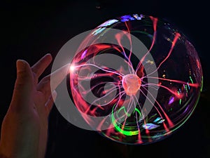 A plasma ball Image of Electric plasma education center