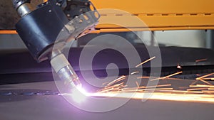 Plasma cutting of metal sheet