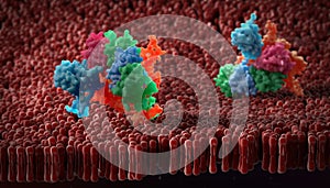 Plasma membrane of a human cell.