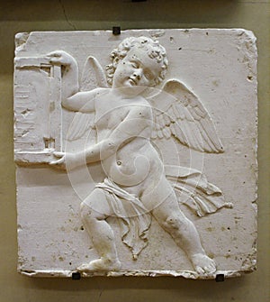 Plaster cast of ancient bas-relief