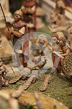 Plaster figures representing the belen