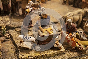 Plaster figures representing the belen