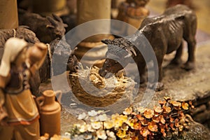 Plaster figures representing the belen