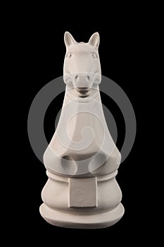 Plaster figurine chess piece horse