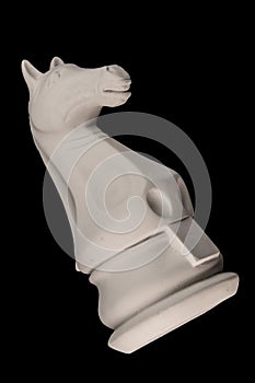 Plaster figurine chess piece horse