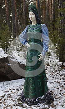 Plaster sculpture of the fabulous Mistress of the Copper Mountain.