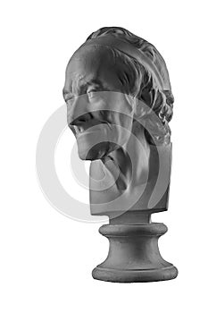 Plaster statue of the bust of an old man