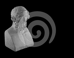 Plaster statue of the bust of the philosopher Homer
