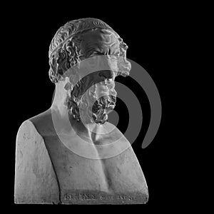 Plaster statue of the bust of the philosopher Homer