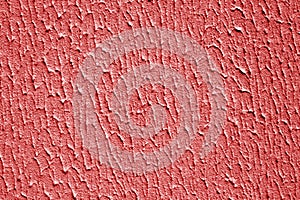 Plaster wall texture with interesting pattern in red color