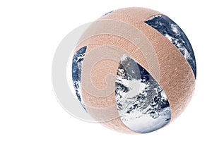 Plastered Earth Macro Isolated