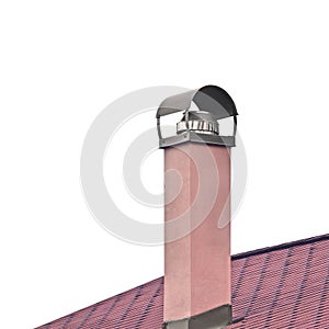 Plastered Terracota Painted Chimney, Stainless Steel Smoke Pipe photo