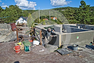 Plastering foundation