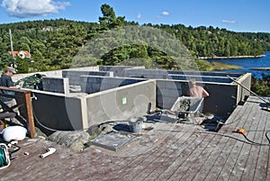 Plastering foundation