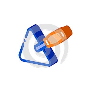 Plastering Trowel Isometric Icon Vector Illustration