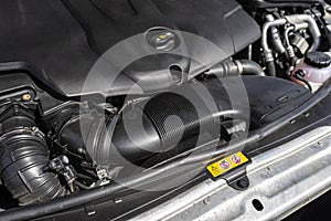 Plastic air intake pipes for a modern 2.2 liter diesel engine with a capacity of 220 horsepower.