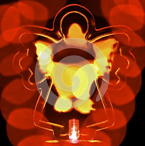 Plastic angel-shaped Chrismas lamp