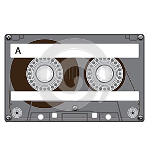 Plastic audio cassette tape