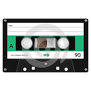 Plastic audio cassette tape