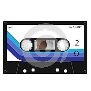 Plastic audio cassette tape