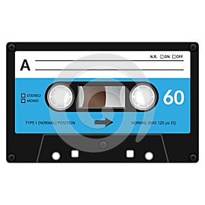 Plastic audio cassette tape