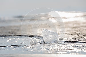 Plastic bag at the beach