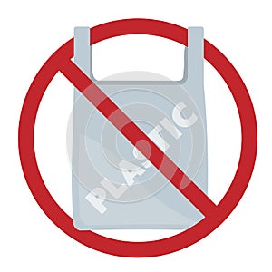 plastic bag free sign or symbol vector illustration