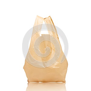 Plastic bag isolated on white background