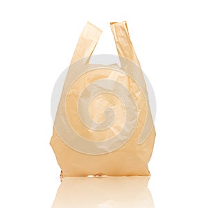 Plastic bag isolated on white background