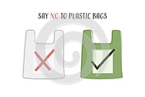 Plastic Bag. Plastic Pollution and Recycle Concept. Save the World for Suatainable, ecology and environment conservation concept