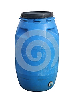 Plastic barrel chemical container