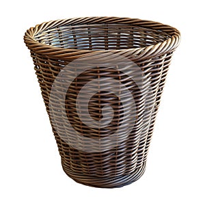 Plastic Basket or Dustbin Empty on Transparent Background - Ai Generated