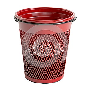 Plastic Basket or Dustbin Empty on Transparent Background - Ai Generated