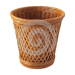 Plastic Basket or Dustbin Empty on Transparent Background - Ai Generated