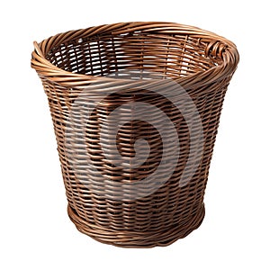 Plastic Basket or Dustbin Empty on Transparent Background - Ai Generated