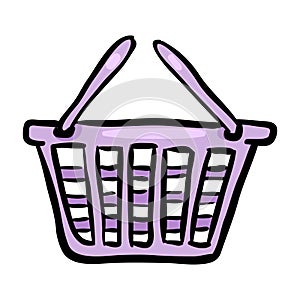 Plastic Basket - Hand Drawn Doodle Icon
