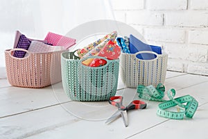 Plastic basket - home organizers for handmade accessories