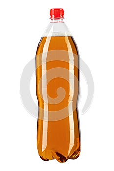 Plastic beer bottle of 2 liters isolated on white background