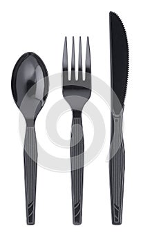 Plastic black Silverware photo