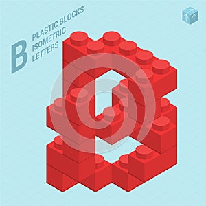 Plastic blocs e letter B
