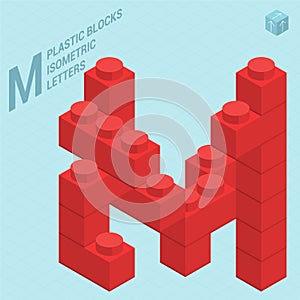 Plastic blocs e letter M