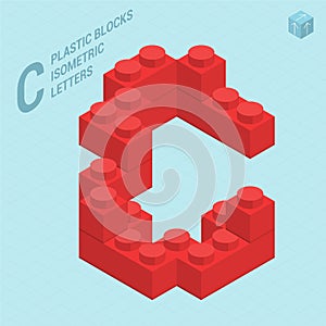 Plastic blocs letter C