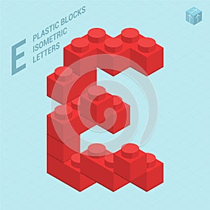 Plastic blocs letter E